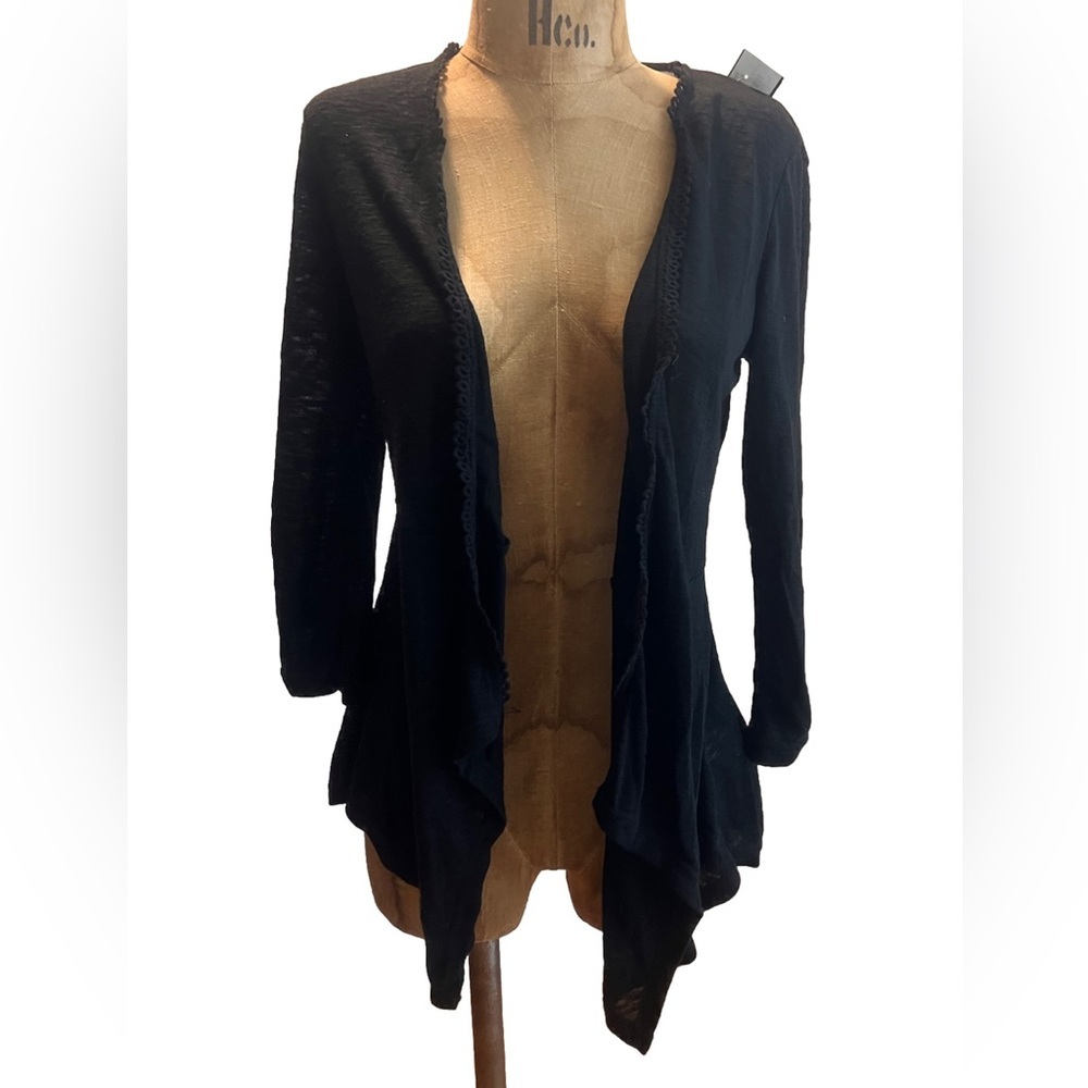 NWT Maurice’s Black Lace Over Shirt 3/4 Sleeve S - Picture 2 of 8